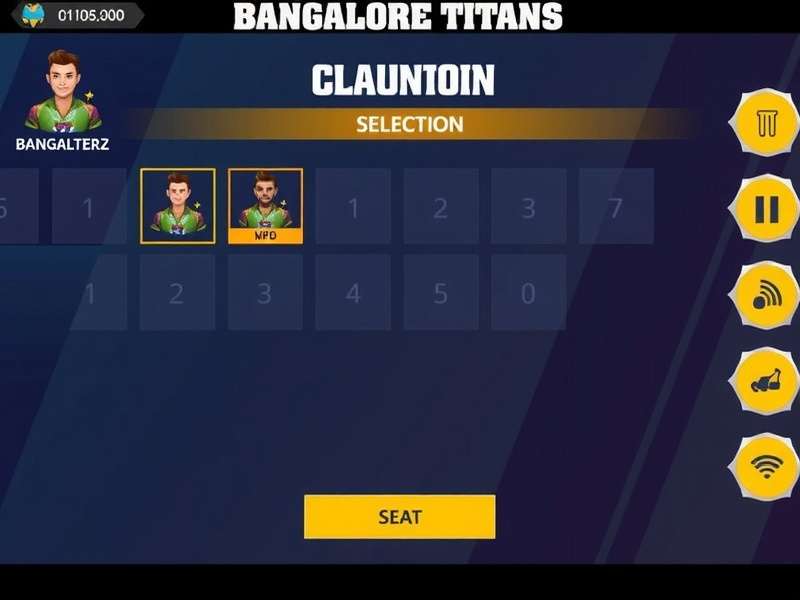 Bangalore Titans Character Selection Screen